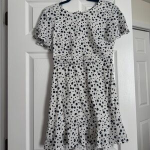 Princess Polly White and Blue Floral Backless Dress